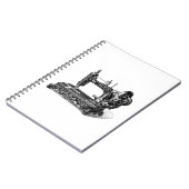 Vintage 1800s Nähmaschine-Illustration Notizblock (Linke Seite)