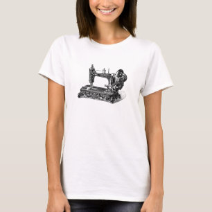 Vintage 1800s Nähmaschine-Illustration T-Shirt