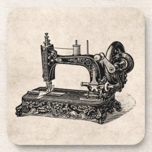 Vintage 1800s Nähmaschine-Illustration Untersetzer