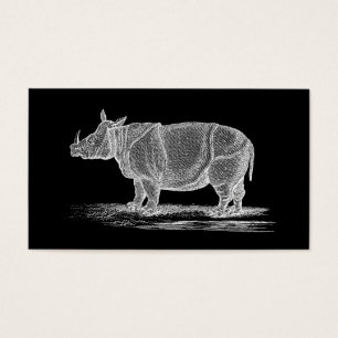 Vintage 1800s Nashorn-Illustration - Rhino
