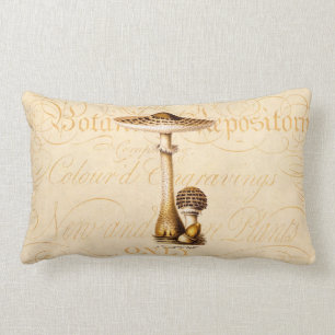 Vintage 1800s Pilz Agricus Pilz-Schablone Lendenkissen