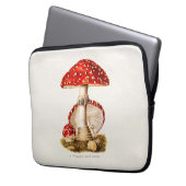 Vintage 1800s Pilz-Rot-Pilz-Schablone Laptopschutzhülle (Vorderseite Links)