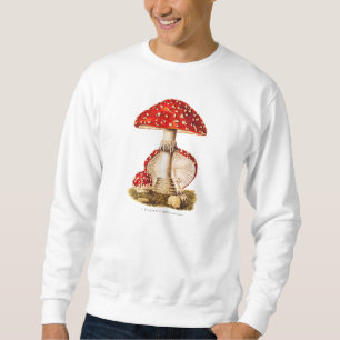 Vintage 1800s Pilz-Rot-Pilz-Schablone Sweatshirt
