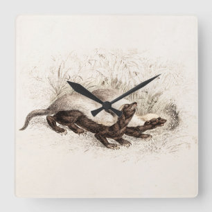 Vintage 1800s quadratische wanduhr