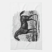 Vintage 1800s Rennen-PferdeRetro Geschirrtuch (Vertikal)