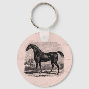 Vintage 1800s Rennen-PferdeRetro Schlüsselanhänger