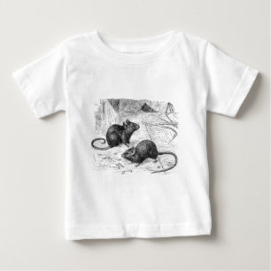 Vintage 1800s Scheunen-MäuseRetro Baby T-shirt