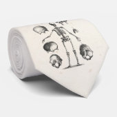 Vintage 1800s Skeleton antike Anatomie-Skelette Krawatte (Gerollt)