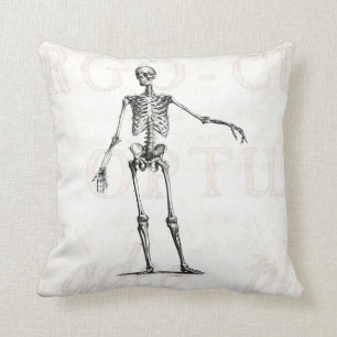 Vintage 1800s Skeleton Retro Skelett-Anatomie Kissen