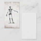 Vintage 1800s Skeleton Retro Skelett-Anatomie Visitenkarte (Vorne/Hinten)