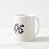 Vintage 1800s Viper-Schlangen-Antike schlängelt Kaffeetasse (VorderseiteRechts)