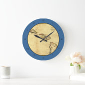 Vintage 1837 Hawaii Map - Hawaiian Islands Große Wanduhr (Zuhause)