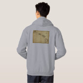 Vintage 1837 Hawaii Map - Hawaiian Islands Hoodie (Schwarz voll)