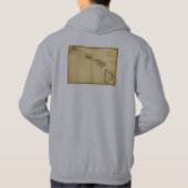 Vintage 1837 Hawaii Map - Hawaiian Islands Hoodie (Rückseite)