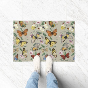 Vintage 1842 Schmetterling Nachtfalter Botanische Fußmatte