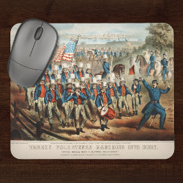Vintage 1862 Yankee-Freiwillige marschieren in Dix Mousepad