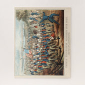 Vintage 1862 Yankee-Freiwillige marschieren in Dix Puzzle (Vertikal)