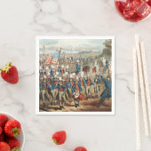 Vintage 1862 Yankee-Freiwillige marschieren in Dix Serviette (Beispiel)
