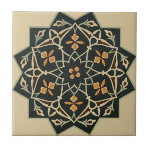 Vintage 1884 Ornamentale Keramik-Kunst individuell Fliese