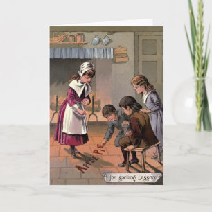 Vintage 1885 Goody Two Shoes Grußkarte Karte