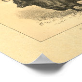 Vintage 1888 Kuh-Druck Poster (Ecke)