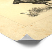 Vintage 1888 Kuh-Druck Poster (Ecke)