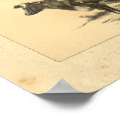 Vintage 1888 Kuh-Druck Poster (Ecke)