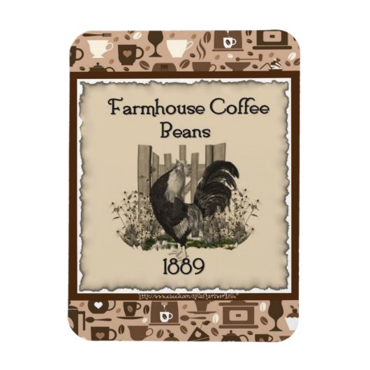 "Vintage 1889 Farm House Coffee Ad" Magnet (Vertikal)
