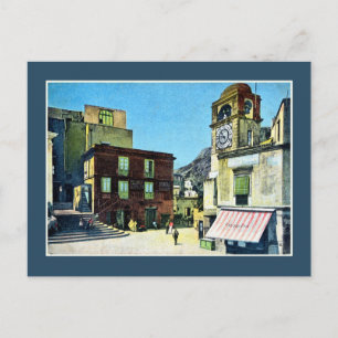 Vintage 1890er Capri La Piazza Postkarte