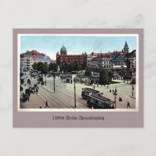 Vintage 1890s Berlin Alexanderplatz individuell Postkarte