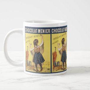 Vintage 1892 Chocolat Menier Französisches Mädchen Jumbo-Tasse