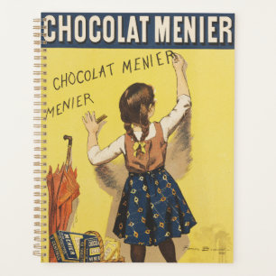 Vintage 1892 Chocolat Menier Französisches Mädchen Planer