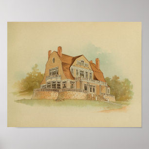 Vintage 1895 Künstlerische Hausanstrichfarben Druc Poster