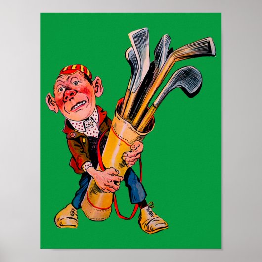 Vintage 1898 Golf Caddie Werbung - Printwerbung Poster (Vorne)