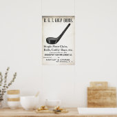 Vintage 1898-Golf-Werbung - Printwerbung Poster (Küche)