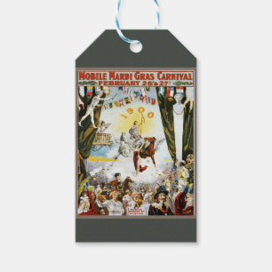 Vintage 1900 Mobile Mardi Gras Karneval Poster Kun Geschenkanhänger