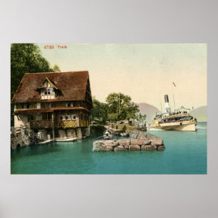 Vintage 1900 Treib und Vierwaldstättersee Poster