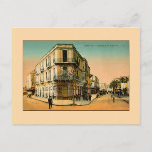 Vintage 1900er Jahre Bizerte Rue de France Postkarte