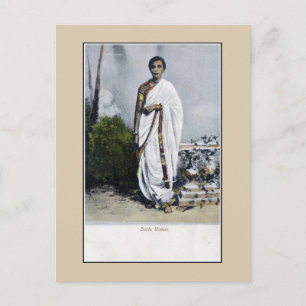 Vintage 1900er Jahre Indien, Hindu-Frau Postkarte