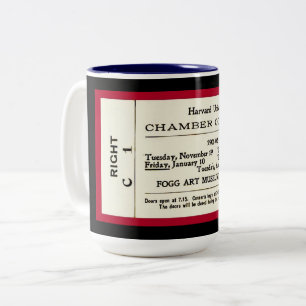Vintage 1901 1902 (Kopie) Harvard Konzert Ticket Zweifarbige Tasse