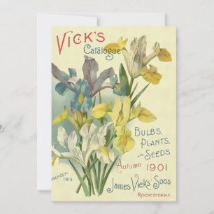 Vintage 1901 Vick's Samen- und Pflanzenkatalog Einladung