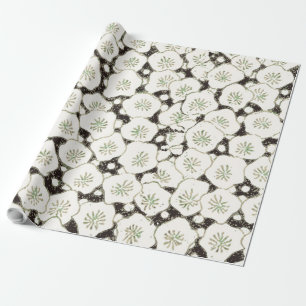 Vintage 1902 japanisches Blumenmuster: schwarze we Geschenkpapier