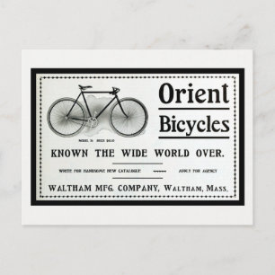 Vintage 1902 Orient Fahrradr Werbung Postkarte