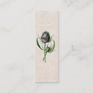 Vintage 1902 Scottish-Distel-alte wilde Blume Mini Visitenkarte