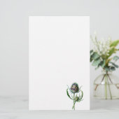 Vintage 1902 Scottish-Distel-Antiken-wilde Blume Briefpapier (Stehend Vorderseite)