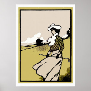 Vintage 1903-Golf-Printwerbung Poster