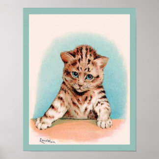 Vintage 1903 Louis Wain Kätzchen  Poster