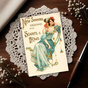 Vintage 1904 Mode-Schals und -Schleifen Handels Ka Postkarte