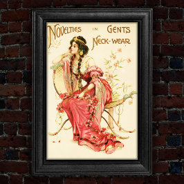 Vintage 1904 Neck-Wear Novelties Trade Card Poster