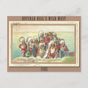 Vintage 1905 Buffalo Bill's Wild West Show Postkarte